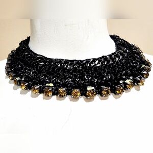 NWOT Aldo Woven Rhinestone Collar Necklace